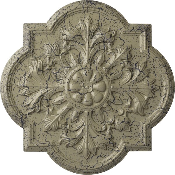 Ekena Millwork Bonetti Ceiling Medallion (Fits Canopies up to 5 1/8"), 20"OD x 1 3/4"P, Castle Stone Crackle CM20BOCSC - main